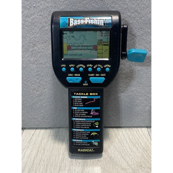 Vintage Radica Bass Fishin Handheld Electronic Fishing Game 1996 TESTED - Picture 1 of 4